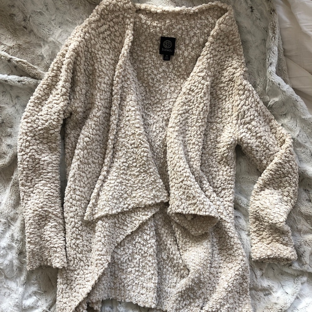 Cream colored cozy cardigan sweater